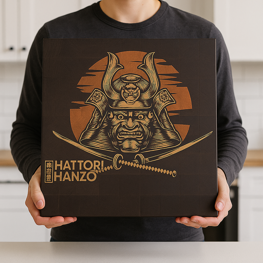Samurai Hattori Hanzo End Grain Walnut Cutting Board