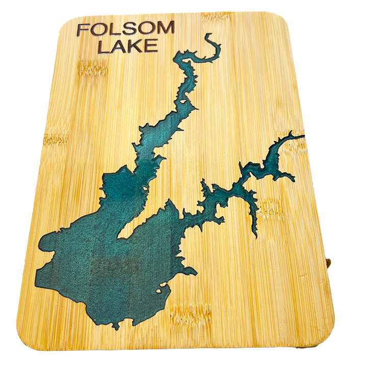Bamboo Board with Epoxy Folsom Lake Inlay