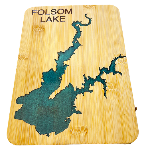 Bamboo Board with Epoxy Folsom Lake Inlay
