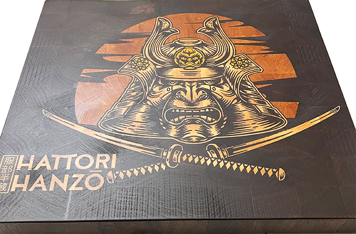 Samurai Hattori Hanzo End Grain Walnut Cutting Board
