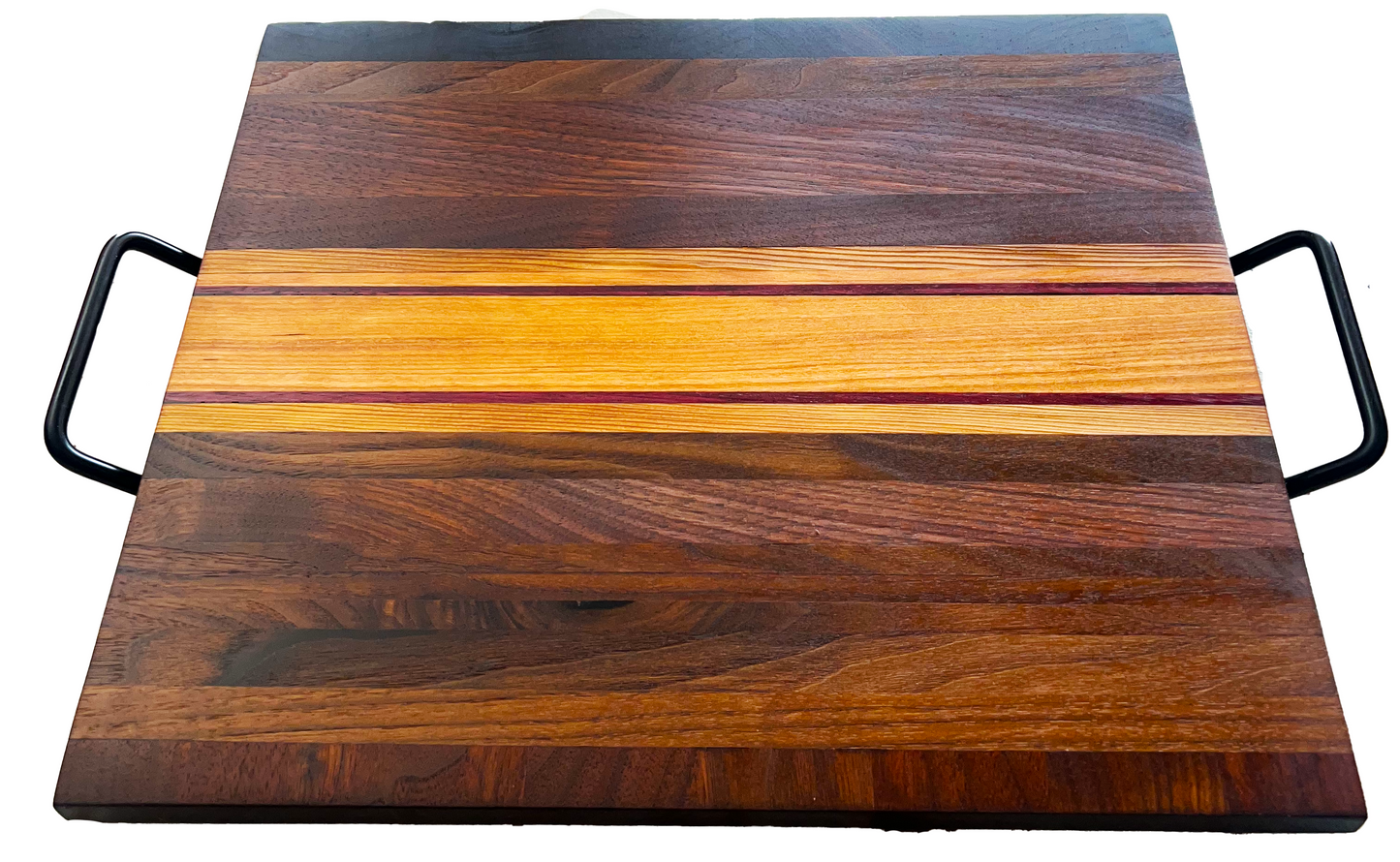 Reclaimed Walnut, Purple Heart & Maples Charcuterie Board