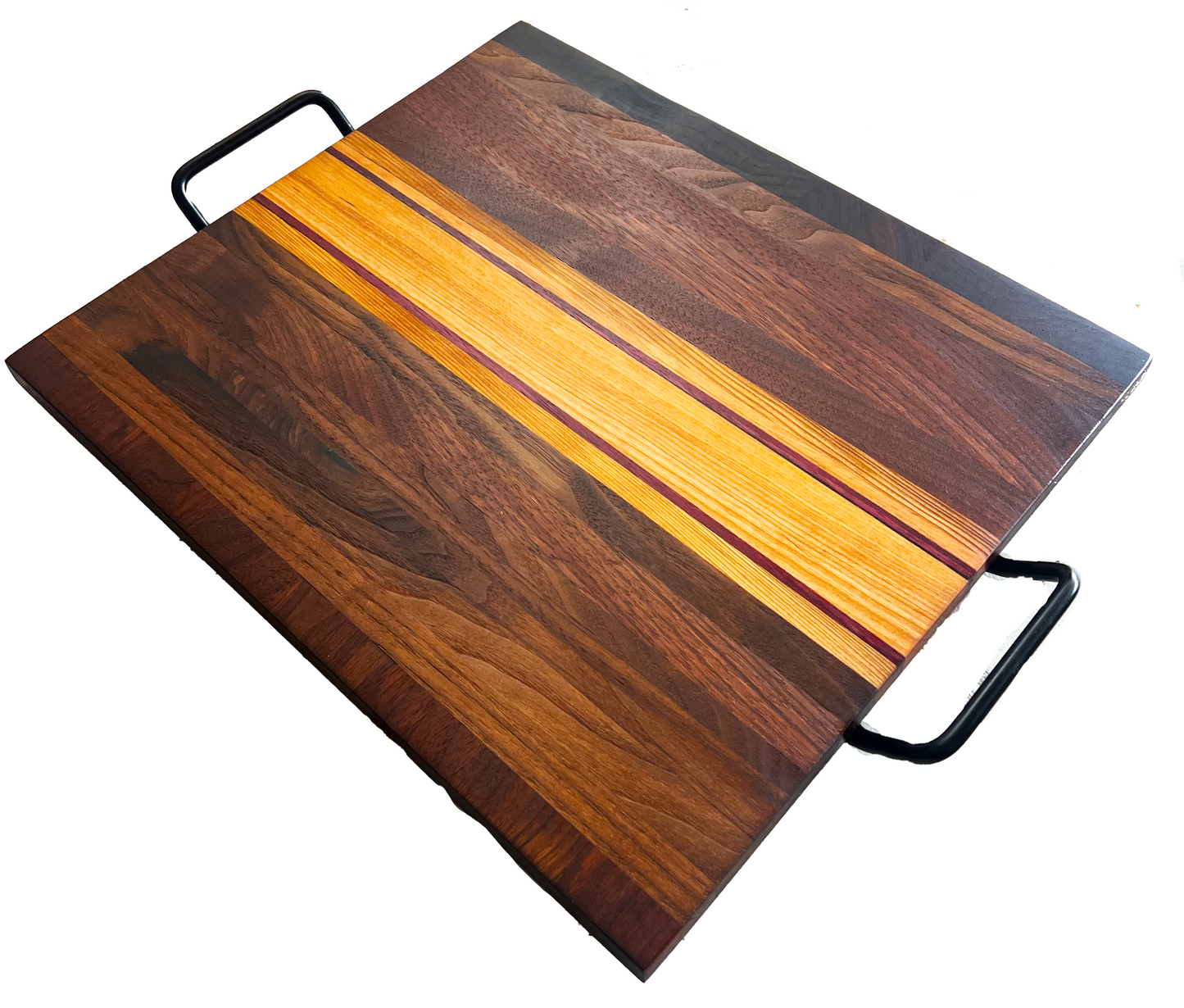 Reclaimed Walnut, Purple Heart & Maples Charcuterie Board