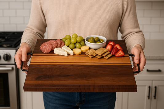 Reclaimed Walnut, Purple Heart & Maples Charcuterie Board