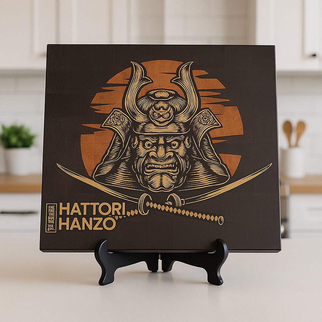 Samurai Hattori Hanzo End Grain Walnut Cutting Board