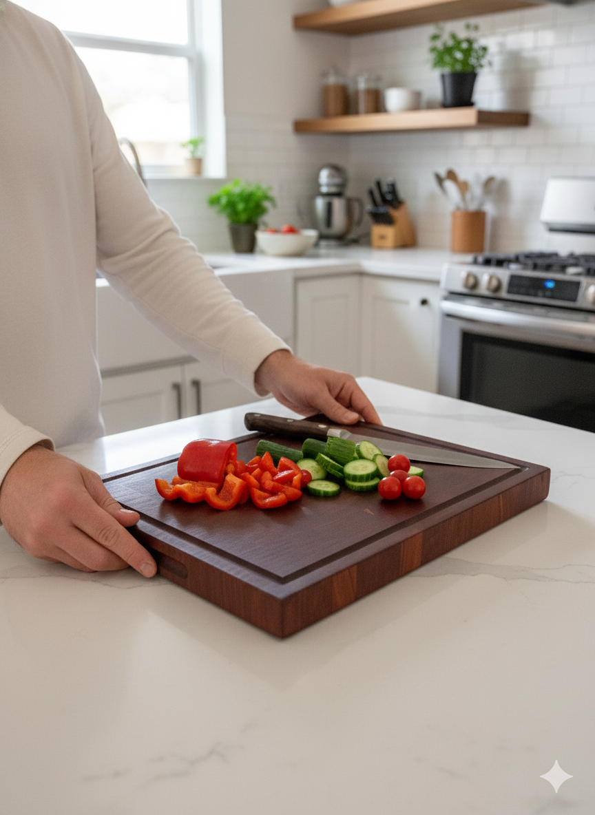 Sapele End Grain Cutting Board