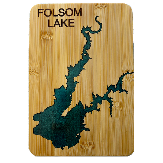 Bamboo Board with Epoxy Folsom Lake Inlay