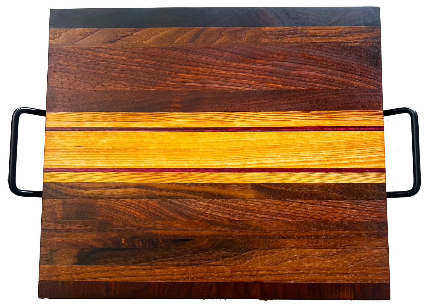 Reclaimed Walnut, Purple Heart & Maples Charcuterie Board