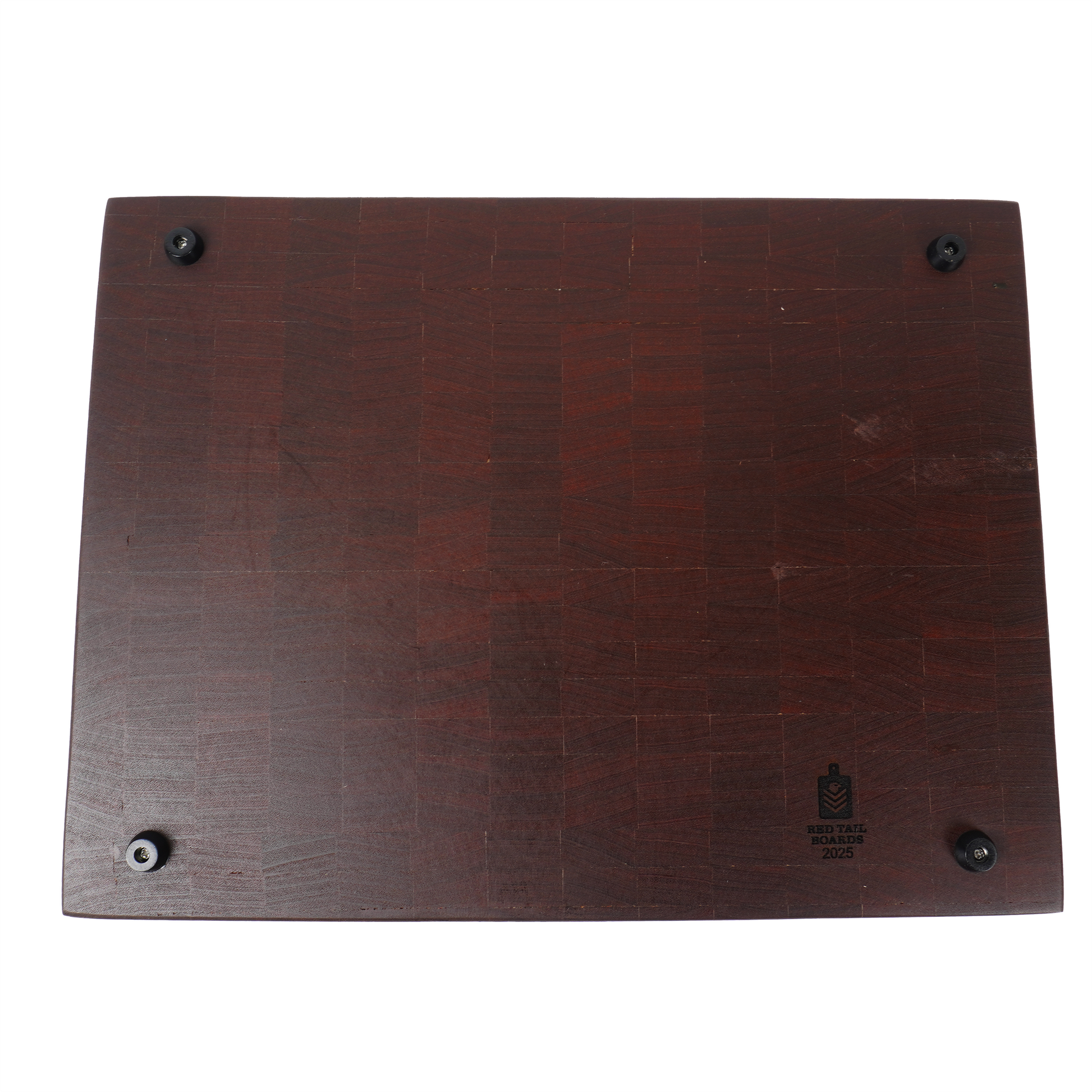 Underside of the Sapele board showing the clean finish and structural quality; no grips.